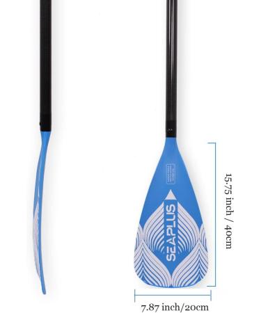 SEAPLUS Carbon Fiber SUP Paddle | 3-PCS Adjustable Stand Up Paddle Board Paddle | 67 to 82.6 (1.7-2.1m), 1.65Lb (751g) Weight | Lightweight and Durable - Buy Online on GoSupps.com