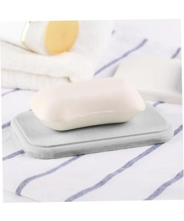 Ciieeo 2pcs Silicone Soap Holder Diatomite Soap Pad Soap Silicone Pad Soap Dishes for Bathroom Soap Holder for Shower Rectangle - Buy Online on GoSupps.com