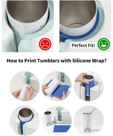 PYD Life Silicone Mug Tumbler Wrap Insert Set - 3 Sizes, Blue Insert for Cricut Mug Press, Sublimation Tumbler Blanks Accessories - Buy Online on GoSupps.com