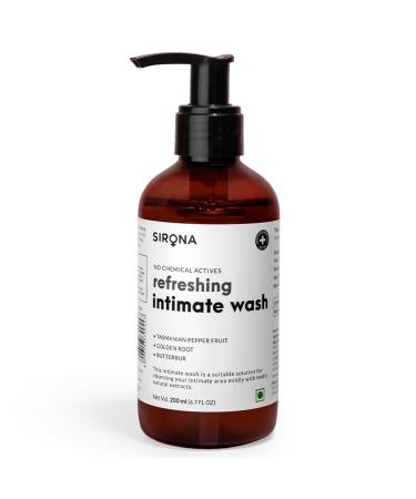 Sirona Natural Refreshing Feminine Wash - 6.7 Fl Oz (200 ml) | No Chemical No Irritation pH Balanced Intimate Wash Helps to Reduce Odor and Itching 6.7 Fl Oz (Pack of 1)