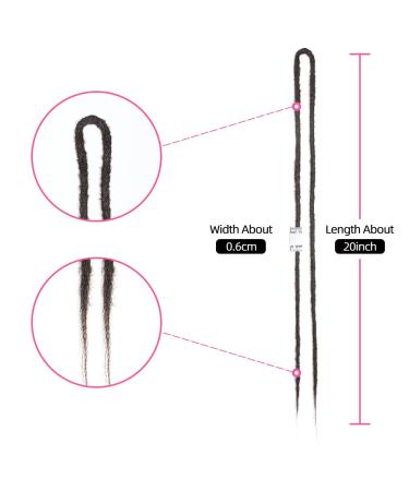 Shop DSoar 20 Double Ended Synthetic Dreadlocks - 10 Strands Soft Crocheted Braided Hair for Reggae & Hip-Hop Style - Buy Online on GoSupps.com