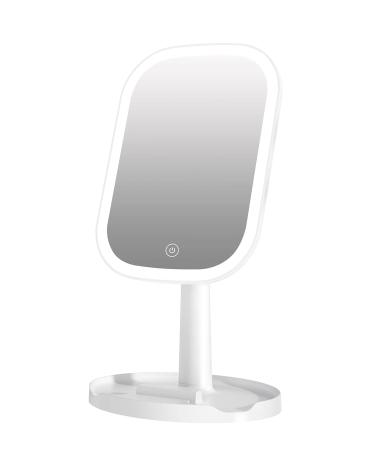 LYNLOO LED Makeup Mirror Desktop Smart Charging Light  3 Lighting Modes Dimmable/Touch Button Adjust Brightness/Memory Function/360  Rotation  Vanity Mirror