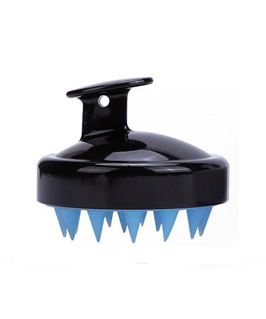 Hair shampoo brush scalp care hair brush with soft silicone scalp massager scalp massager shampoo brush scalp cabinet for shed removal and hair growth black and blue black / blue
