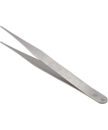 2X Stainless Steel Pointed Straight Tweezers - 4.5 Inch Precision Silver Tools for Beauty & Crafts - Buy Online on GoSupps.com
