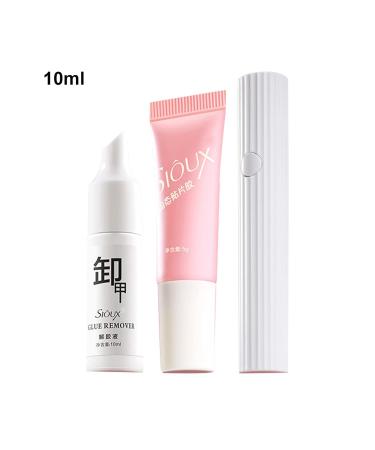 Solid Nail Glue - Solid Nail Gel | 10ml Press On Nail Glue | Long Lasting Strong Adhesive Non-Stick Hand Nail Extension Gel | Nail Buffer and Shine | Fake Acrylic Nails Extension Glue - Buy Online on GoSupps.com