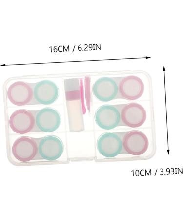 Partykindom Contact Lens Case Set for Dolls - 2 Sets of Eye Lens Containers & Macaron Style Holder | Ophthalmic Care Essentials 16x10cm - Buy Online on GoSupps.com