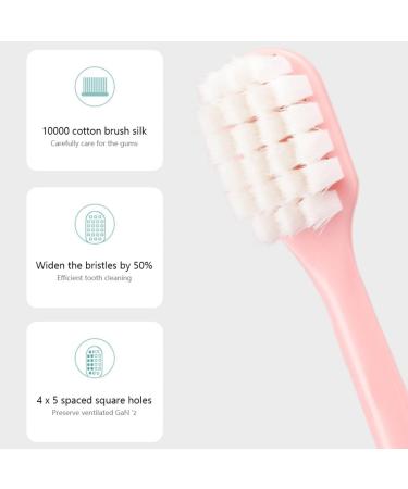 Sewoart 4-Piece Soft Cotton Toothbrush Set - Extra Soft Adult Toothbrushes with Quadratic Hole PP Handle - Ideal for Gentle Oral Care - Buy Online on GoSupps.com