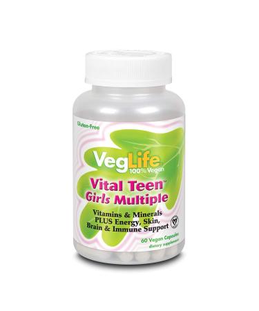 VegLife Vital Teen Girls Multiple 60 Vegan Capsules