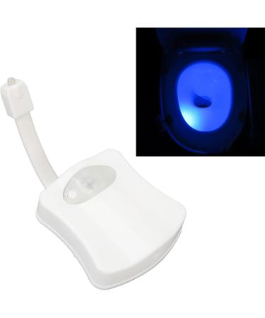 Motion Sensor Toilet Night Lamp with Visual Positioning System 8 Colors LED Light Safe to Use ABS Material Ideal for Bathroom - Buy Online on GoSupps.com