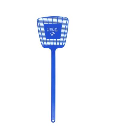 Fly Swatter Manual Swat Pest Control Plastic with Long Handle(Blue)