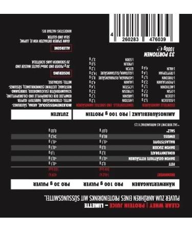 Big Zone Clear Whey Protein Juice | Fruity with refreshing drink character and consistency | High protein | Protein powder with sugar and fat levels - Buy Online on GoSupps.com