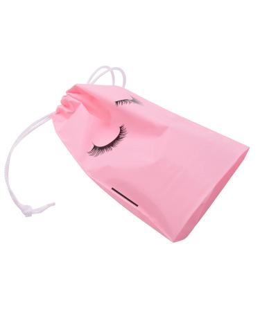 100 Pieces Pink Eyelash Aftercare Bags | Plastic Makeup & Toiletry Pouches | Travel Cosmetic Bags with Drawstring - Buy Online on GoSupps.com
