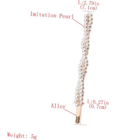 FRCOLOR Pearl Hair Pin 1pc Barrettes for Women Goody Hair Clips for Women Hair Claw Clips for Women Women's Hair Clips Womens Barrettes for Hair Women Barrettes Women Hair Pin Girl - Buy Online on GoSupps.com