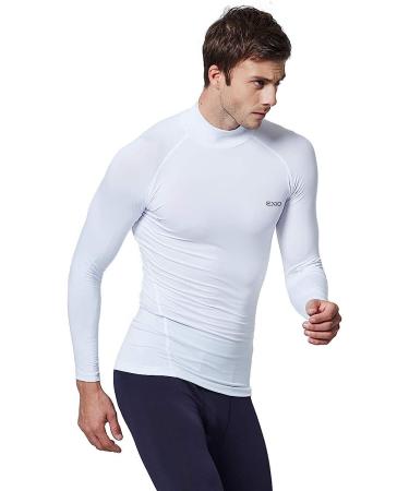 EXIO Men's Mock Compression Baselayer Top - Cool Dry Long-Sleeve Shirt - Medium Tall - Buy Online on GoSupps.com