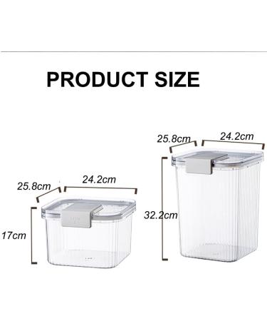 Sions Fully Transparent Rice Dispenser Grain Rice Storage Jar with Sealing Lid Large-Capacity Kitchen Airtight Storage Box Wide-Mouth Sealed Jar with Time Scale Green 17 * 24.2cm Green 17*24.2cm - Buy Online on GoSupps.com