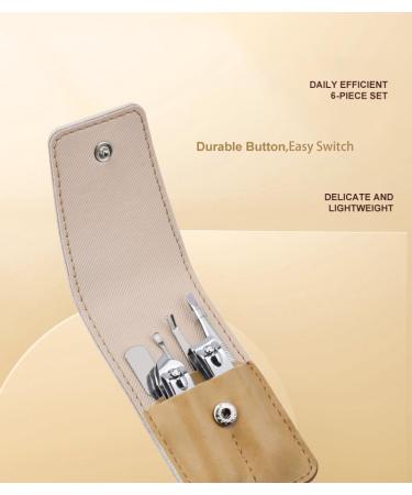 Nail Clipper Set - Stainless Steel Manicure & Toenail Clippers Nail File & Earpick - Durable Yellow Nail Care Kit - Buy Online on GoSupps.com