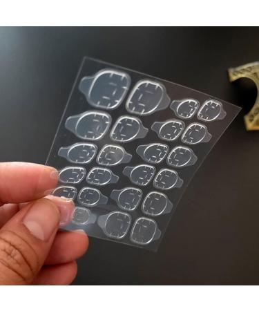FOMIYES 40 Sheets Nail Jelly Glue Nail Double-sided Glue Nail Tip Fixing Stickers Fake Nail Sticky Glue Nail Glue Stickers Nail Art Supplies Nails Silica Gel Invisible Adhesive - Buy Online on GoSupps.com