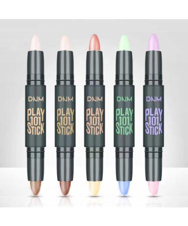 10 colors cream contour pen 2 in 1 contouring stick color corrector cream color correction stick professional make-up concealer contour stick full cover for dark circles redness lighten 02