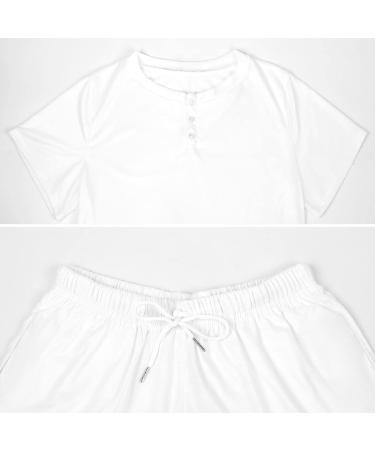 Cute Panda Bear Women's Pajama Set - Short Sleeve Lounge Shirt and Shorts Sleepwear 4X-Large - Buy Online on GoSupps.com