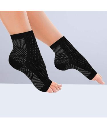 Buy Healifty Plantar Fasciitis Socks Ankle Support Socks (2 Pairs L/XL Black/White) Relief for Foot Pain | Fast International Shipping - Buy Online on GoSupps.com