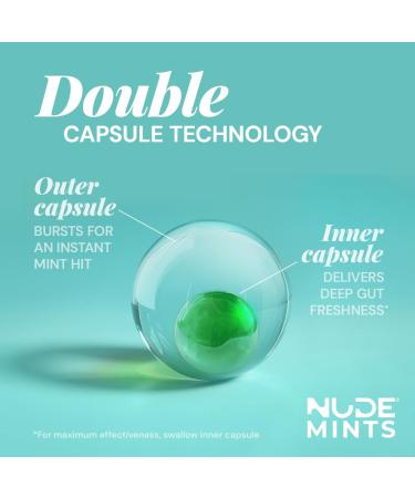 Nude Breath Mints Variety Pack - 150 Mint Capsules | Keto-Friendly, Gluten-Free, Zero Sugar | Freshens Breath, Cleanses Gut | 5 Pack for Instant Freshness - Buy Online on GoSupps.com