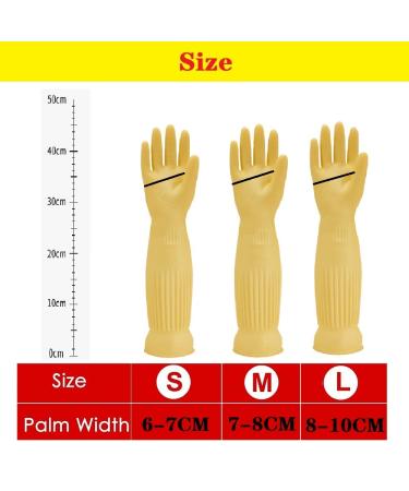 Yellow Waterproof Kitchen Cleaning Gloves - Oil-Resistant Rubber Glove (L) - Buy Online on GoSupps.com