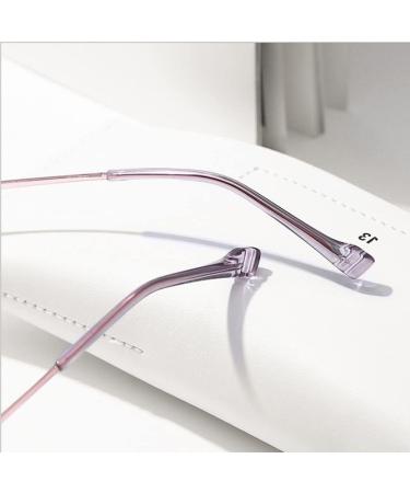 Fashionable Purple Reading Glasses for Men & Women - Large Frame Portable Anti Blue Light (1.0+) - Buy Online on GoSupps.com