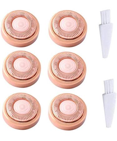 Face hair remover replacement heads for Flawless hair remover - rosy gold replacement heads sound flawless for lips chin cheeks and sideburns 6PC from Poweka