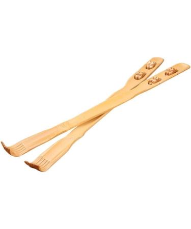Bamboo Back Scratcher - 45 cm Body Massage Tool in Beige | Eco-Friendly Relief - Buy Online on GoSupps.com