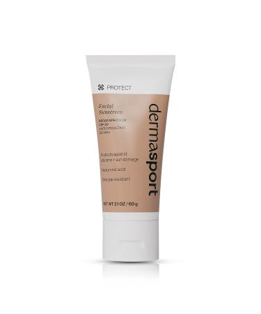 Dermasport Facial Sunscreen SPF 50 Lotion - Face Sunscreen for Swimmers - Pre Swim Lotion for Chlorine - Sport Sunscreen Lotion Sun Protection & Skin Care Routine for Men and Women (Net Wt 2.1 oz)