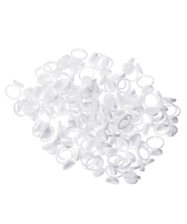 NOLITOY Anneaux Porte-Cils Lot de 100 Coupe pour Pigments Outil de Maquillage Professionnel Pratique et Facile Nettoyer