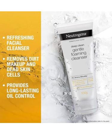 Deep Clean Foaming Cleanser | Advanced Face Wash for Men & Women | Normal to Oily Skin | Gentle 8% Amino Micellar Formula | Removes 99% Dirt | Daily Use | 100g - Buy Online on GoSupps.com