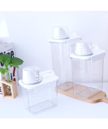 Laundry Detergent Dispenser Clear Washing Powder Container with Lid and Handle Laundry Detergent Powder Storage Box for Laundry Powder Beads Oatmeal Pet Food - Buy Online on GoSupps.com