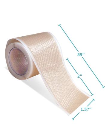Dimora Soft Waterproof Silicone Medical Tape 1.6in x 59in - Easy Tear Design, Comfortable & Breathable - Pain-Free Removal, No Residue - 1 Roll - Buy Online on GoSupps.com