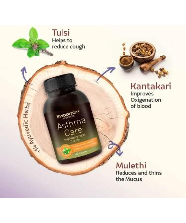 Healthy Lungs 120 Capsules - Ayurvedic Supplement with Tulsi & Herbs - 100% Natural Gluten-Free Men's & Women's Health - Buy Online on GoSupps.com