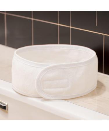 Bangshou 6-Pack Velcro Hair Bands for Spa & Makeup | White Frotte Hair Protection Bands for Showers & Cosmetics - Buy Online on GoSupps.com