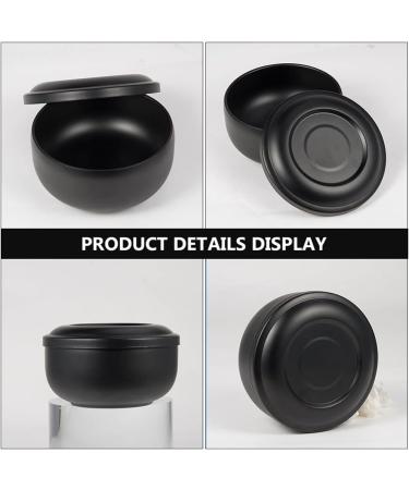 Beaupretty Stainless Steel Shaving Bowl with Lid - Deep Size Shaver Razor Cup for Men - Heat Insulation Barber Home Shave Soap Dish - Black - Buy Online on GoSupps.com