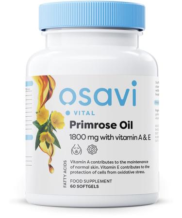 Osavi Primrose Oil with Vitamin A & E 1800mg - 60 softgels