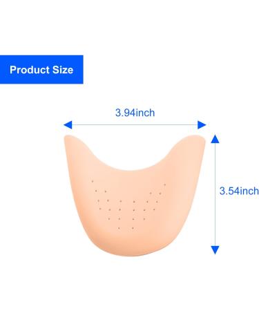 2 Pair Breathable Toe Protectors Ballet Dance Shoe Pads - White & Skin Color - Buy Online on GoSupps.com