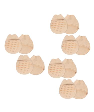 FRCOLOR 6 Pairs Forefoot Pad Silicone Gel Circle Keyring High Heel Insole High Heel Toe Socks High Heel Inserts for Women Low Cut High Heel Grips Womens Front Pad Sole of Foot Miss Sponge