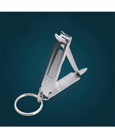 CHJHJKG Nail Clippers (Beauty) Stainless Steel Ultra-thin Foldable Hand Toe Nail Clippers Cutter with Keychain Cutter Trimmer Silver Nail Art Tool Key Ring - Buy Online on GoSupps.com