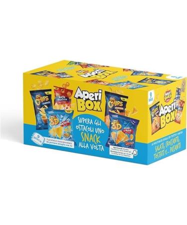 Italian Gourmet E.R. APERIBOX 9 Box of Chips and Savory Snacks 263g 9 Pieces Gift Idea 2023 + Italian Gourmet Polpa 400g - Buy Online on GoSupps.com
