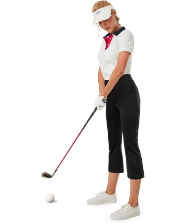 G4Free Women's Bootcut Golf Capris with Pockets - Black Small - Buy Online on GoSupps.com