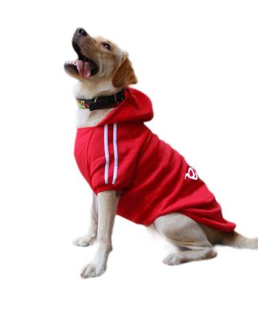 Eastlion Dog Warm Hoodies Coat Clothes Sweater Pet Puppy T-Shirt Red 5XL 5XL Red