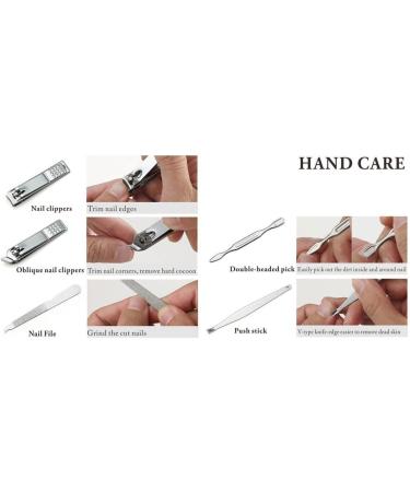 Professional 12-Piece Manicure & Pedicure Set | Stainless Steel Nail Clipper Kit | Travel Grooming Tools - Black - Buy Online on GoSupps.com