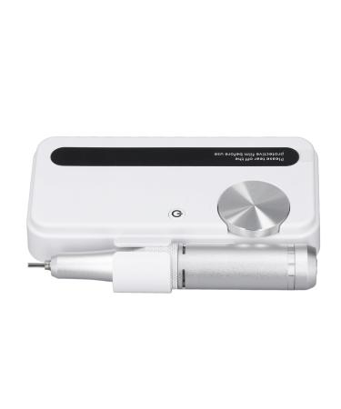 Electric Nail Grinder Portable Professional Nail Polisher for Nail Grinding Polishing Suitable for Individuals and Nail Salons Plastic Aluminum Alloy Approx. 23x136mm (White)
