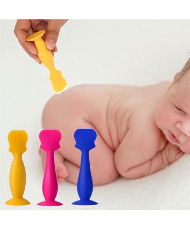 Baby Diaper Rash Cream Brush Silicone Nappy Cream Applicator Mini Soft Baby Bottom Brush Butt Paste Spatula with Suction Base 3PCS - Buy Online on GoSupps.com