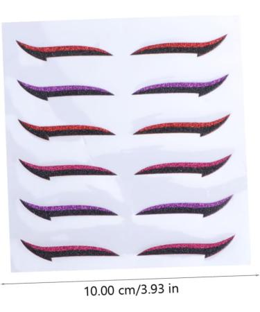 Balacoo 12 Pairs Glitter Eyeliner Pink Glitter Eyeshadow Reusable Eyeliner Sticker Women Eyeliner Sticker - Buy Online on GoSupps.com