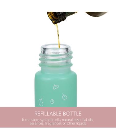 Buy 5pcs 10ml Printed Glass Roller Bottles - Essential Oil Sample Bottles for Travel & Massage | International Shipping Available - Buy Online on GoSupps.com