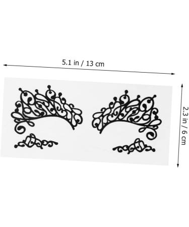 Ipetboom 3 Pairs Lace Eyeliner Stickers Lace Applique Glitter Eyeshadow Eye Sticker Black Fabric Eye Face Decals Makeup Halloween Decals Pride Lace Face Shimmer Paper Make up - Buy Online on GoSupps.com